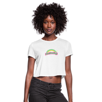 "More Dancing!" - Women's CROPPED T-Shirt - white