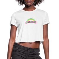 "More Dancing!" - Women's CROPPED T-Shirt - white