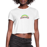 "More Dancing!" - Women's CROPPED T-Shirt - white