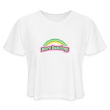 "More Dancing!" - Women's CROPPED T-Shirt - white