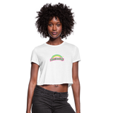 "More Dancing!" - Women's CROPPED T-Shirt - white