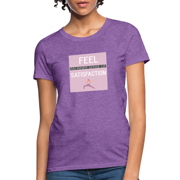 "Inner Satisfaction" - Be Stronger, Women's Classic T-Shirt - purple heather