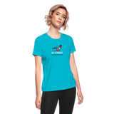 Women's "Be Stronger" Moisture Wicking Performance T-Shirt - turquoise