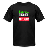 "Endurance Through Adversity" - Unisex Jersey T-Shirt - black