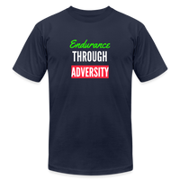 "Endurance Through Adversity" - Unisex Jersey T-Shirt - navy