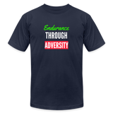 "Endurance Through Adversity" - Unisex Jersey T-Shirt - navy