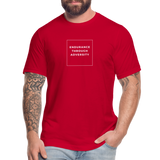 "White Box" - Endurance Through Adversity" - Unisex Jersey T-Shirt - red