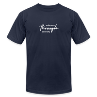 "Go Through" - Endurance Through Adversity, Unisex Jersey T-Shirt - navy