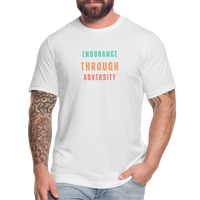 "Green/Orange/Red" - Endurance Through Adversity, Unisex Jersey T-Shirt - white