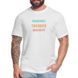 "Green/Orange/Red" - Endurance Through Adversity, Unisex Jersey T-Shirt - white