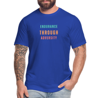 "Green/Orange/Red" - Endurance Through Adversity, Unisex Jersey T-Shirt - royal blue