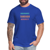 "Green/Orange/Red" - Endurance Through Adversity, Unisex Jersey T-Shirt - royal blue