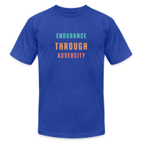 "Green/Orange/Red" - Endurance Through Adversity, Unisex Jersey T-Shirt - royal blue