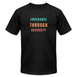 "Green/Orange/Red" - Endurance Through Adversity, Unisex Jersey T-Shirt - black