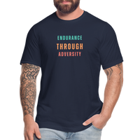 "Green/Orange/Red" - Endurance Through Adversity, Unisex Jersey T-Shirt - navy