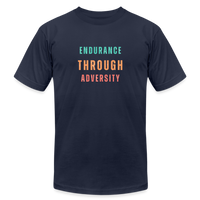 "Green/Orange/Red" - Endurance Through Adversity, Unisex Jersey T-Shirt - navy