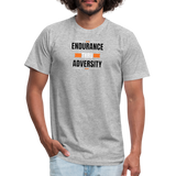 "4 Orange Diamonds" - Endurance Through Adversity, Unisex Jersey T-Shirt - heather gray