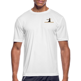 "Affirmative Gear" - Dual Sided Logo, Moisture Wicking Performance T-Shirt - white