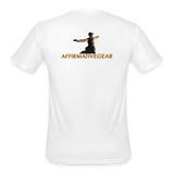 "Affirmative Gear" - Dual Sided Logo, Moisture Wicking Performance T-Shirt - white