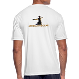 "Affirmative Gear" - Dual Sided Logo, Moisture Wicking Performance T-Shirt - white