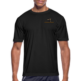 "Affirmative Gear" - Dual Sided Logo, Moisture Wicking Performance T-Shirt - black