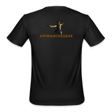 "Affirmative Gear" - Dual Sided Logo, Moisture Wicking Performance T-Shirt - black