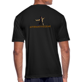 "Affirmative Gear" - Dual Sided Logo, Moisture Wicking Performance T-Shirt - black