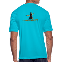 "Affirmative Gear" - Dual Sided Logo, Moisture Wicking Performance T-Shirt - turquoise