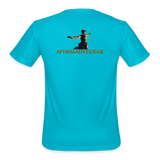 "Affirmative Gear" - Dual Sided Logo, Moisture Wicking Performance T-Shirt - turquoise