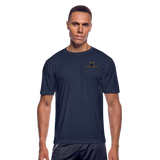 "Affirmative Gear" - Dual Sided Logo, Moisture Wicking Performance T-Shirt - navy