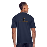 "Affirmative Gear" - Dual Sided Logo, Moisture Wicking Performance T-Shirt - navy