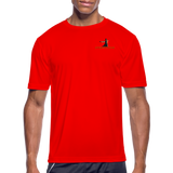 "Affirmative Gear" - Dual Sided Logo, Moisture Wicking Performance T-Shirt - red