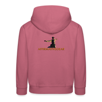 "Affirmative Gear" - Dual Sided Logo, KID'S Unisex Premium Hoodie - mauve