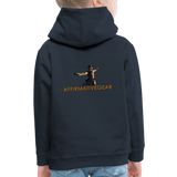 "Affirmative Gear" - Dual Sided Logo, KID'S Unisex Premium Hoodie - navy