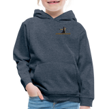 "Affirmative Gear" - Dual Sided Logo, KID'S Unisex Premium Hoodie - heather denim