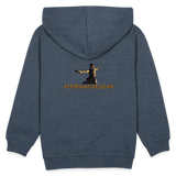 "Affirmative Gear" - Dual Sided Logo, KID'S Unisex Premium Hoodie - heather denim