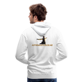 "Affirmative Gear" - Dual Sided Logo, MENS Premium Hoodie - white