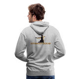 "Affirmative Gear" - Dual Sided Logo, MENS Premium Hoodie - heather grey