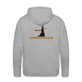 "Affirmative Gear" - Dual Sided Logo, MENS Premium Hoodie - heather grey