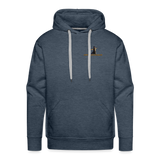 "Affirmative Gear" - Dual Sided Logo, MENS Premium Hoodie - heather denim