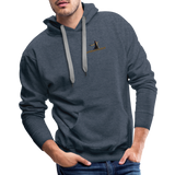 "Affirmative Gear" - Dual Sided Logo, MENS Premium Hoodie - heather denim