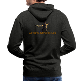 "Affirmative Gear" - Dual Sided Logo, MENS Premium Hoodie - charcoal grey