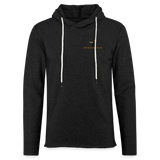 Unisex "Affirmative Gear" Lightweight Terry Hoodie - FRONT & BACK LOGO - charcoal grey