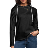 Unisex "Affirmative Gear" Lightweight Terry Hoodie - FRONT & BACK LOGO - charcoal grey