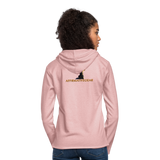 Unisex "Affirmative Gear" Lightweight Terry Hoodie - FRONT & BACK LOGO - cream heather pink