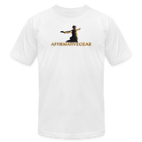 "Affirmative Gear" - Large Front Logo, Unisex Jersey T-Shirt - white