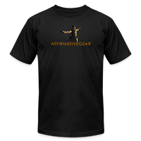 "Affirmative Gear" - Large Front Logo, Unisex Jersey T-Shirt - black