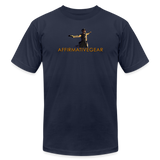 "Affirmative Gear" - Large Front Logo, Unisex Jersey T-Shirt - navy