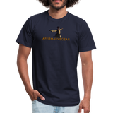 "Affirmative Gear" - Large Front Logo, Unisex Jersey T-Shirt - navy