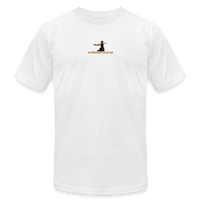 "Affirmative Gear" - Midline Small Logo, Unisex Jersey T-Shirt - white